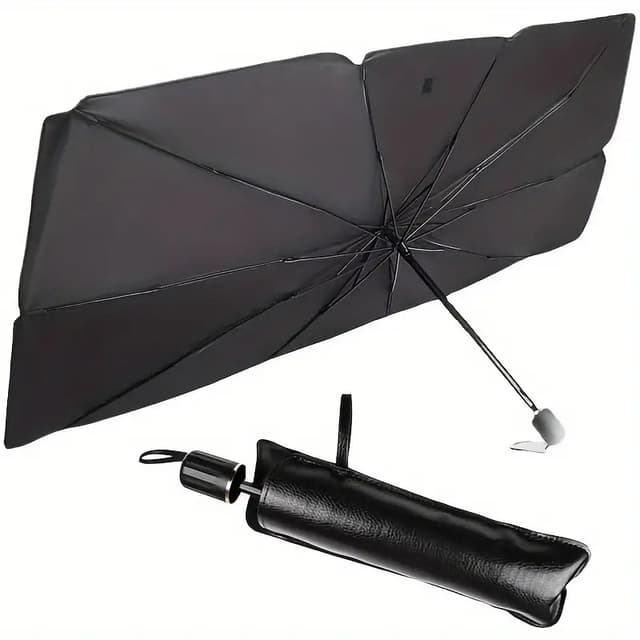 DENX Portable Car Umbrella – Foldable Windshield Sunshade for Heat & UV Protection